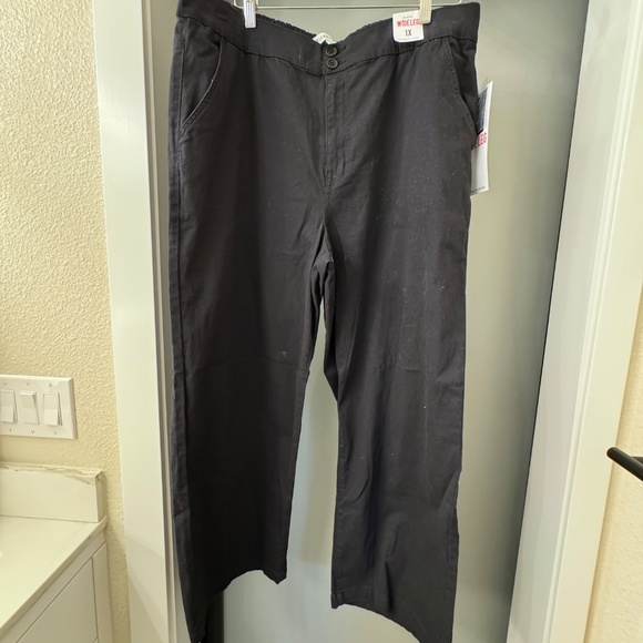 Nordstrom Celebrity Pink Hi-Rise Wide Leg Chino Pants 1X - Picture 2 of 3